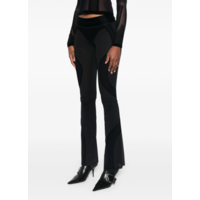 FLOCK MESH SPORT FLARED PANTS BLACK