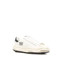 BLAKEY ORIGINAL SOLE WRINKLED LEATHER LOW TOP SNEAKER WHITE