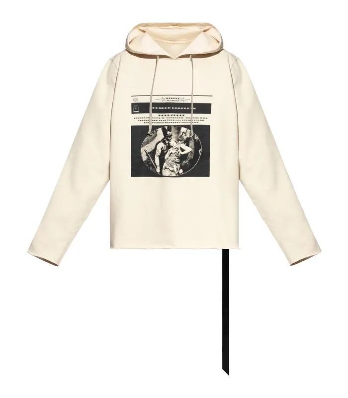 FELPA OVERSIZED HOODIE NATURAL/BLACK