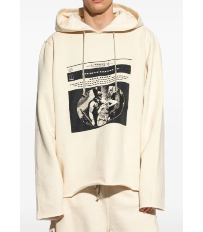 FELPA OVERSIZED HOODIE NATURAL/BLACK