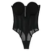 JEAN-PAUL GAULTIER BODY MESH WITH INSERTED CORSET BLACK