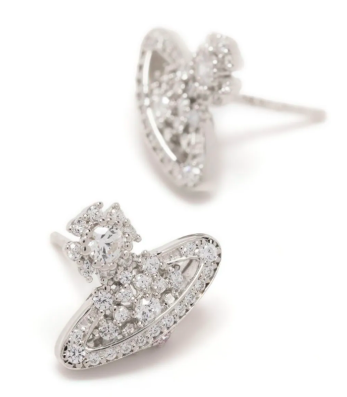 NARCISSA EARRINGS PLATINUM/WHITE