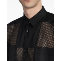 black check mesh shirt