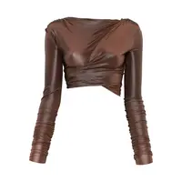 T-SHIRT JADE LS CROP RUST