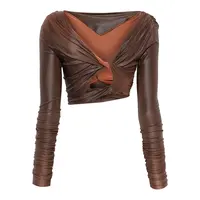 T-SHIRT JADE LS CROP RUST