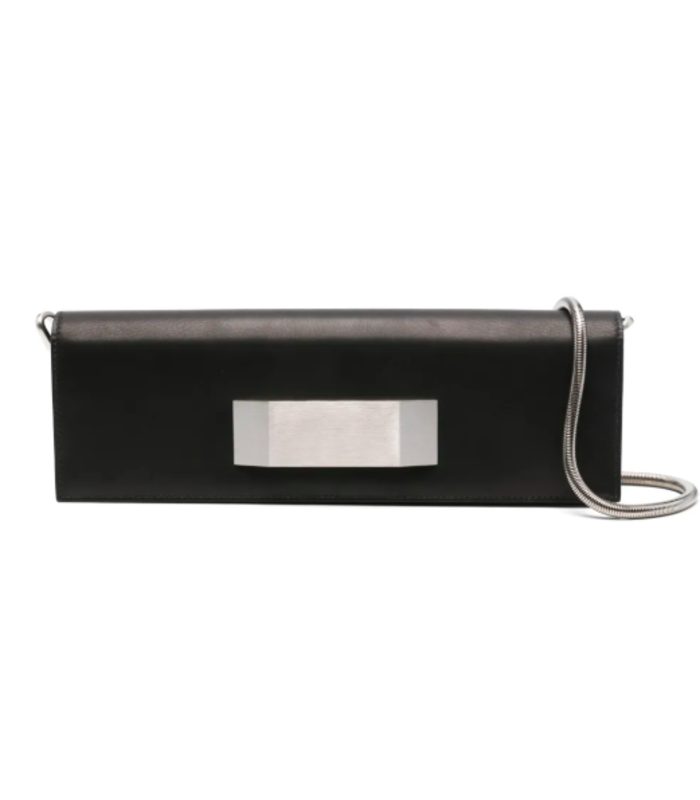 CLUTCH IN PELLE GRIFFIN BAGUETTE BLACK