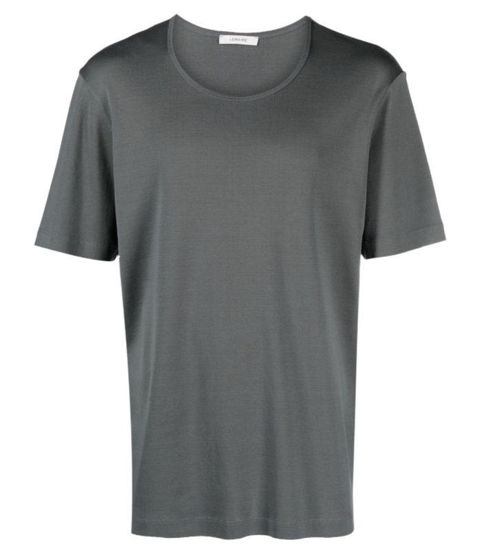 RIB U NECK T-SHIRT STORM GREY