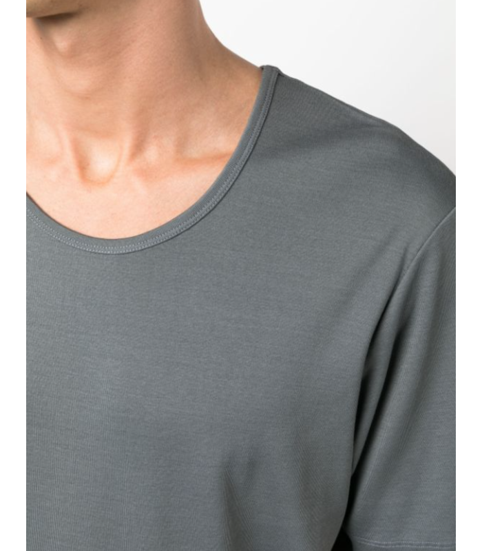 RIB U NECK T-SHIRT STORM GREY