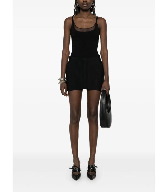 show sculptural mini skirt black