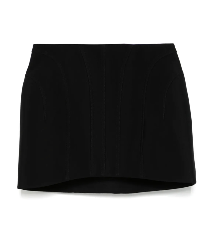 show sculptural mini skirt black