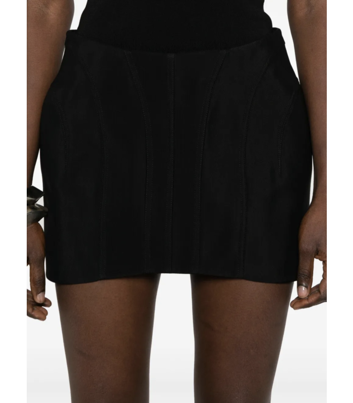 show sculptural mini skirt black