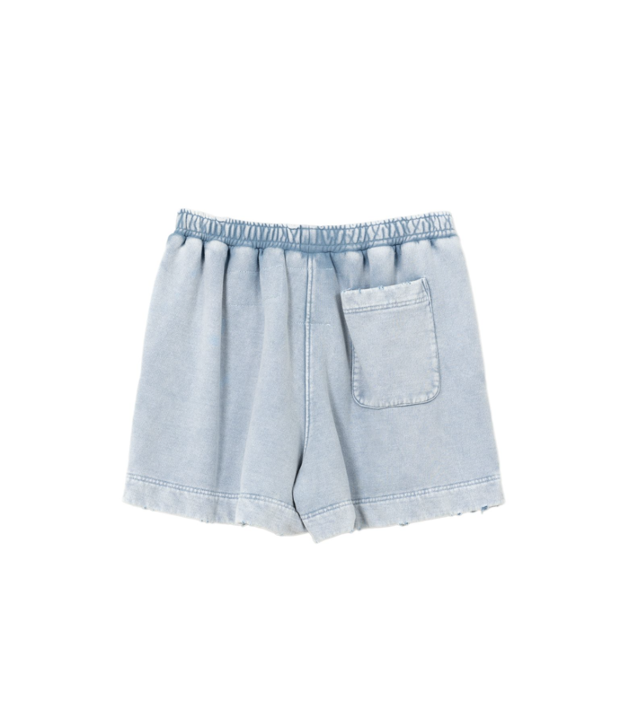 BLEACHED SHORTS BLUE