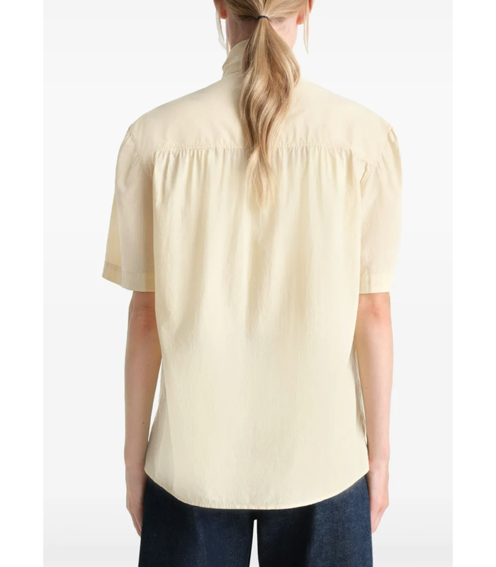 SHORT SLEEVE SHIRT WITH FOULARD ICE APRICOT