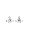 VIVIENNE WESTWOOD REINA EARRINGS PLATINUM/WHITE