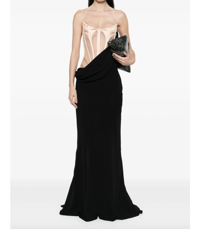 DRESS BLACK/NUDE