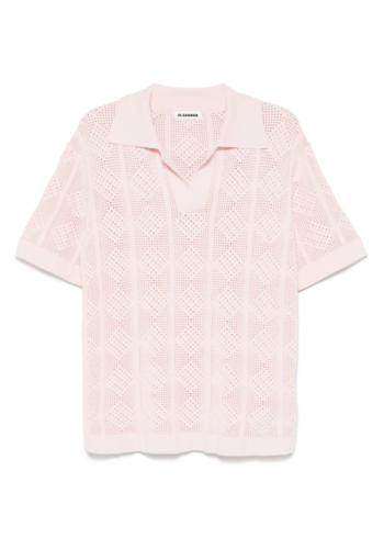 JIL SANDER knitted polo pink JIL SANDER knitted polo pink