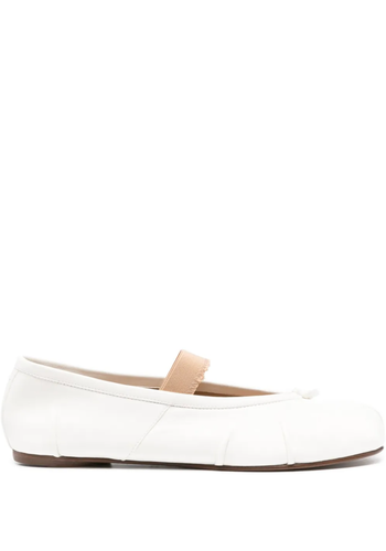 MAISON MARGIELA tabi ballerina flat elastic band ivory MAISON MARGIELA tabi ballerina flat elastic band ivory