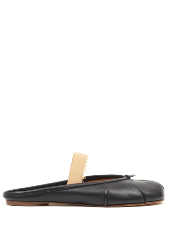MAISON MARGIELA tabi ballerina mule elastic band black MAISON MARGIELA tabi ballerina mule elastic band black