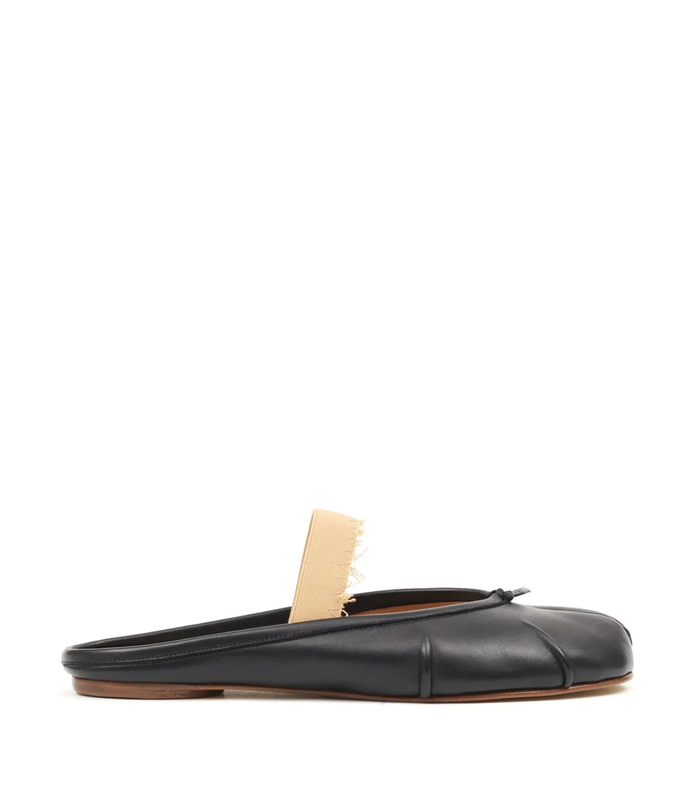 TABI BALLERINA MULE ELASTIC BAND BLACK