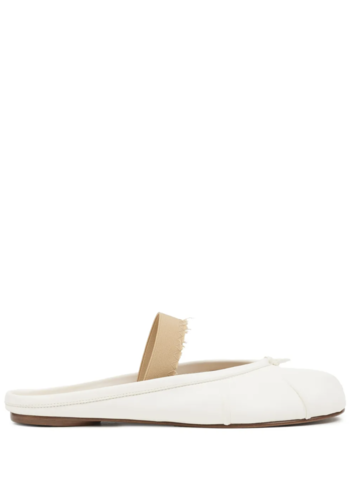 MAISON MARGIELA tabi ballerina mule elastic band ivory MAISON MARGIELA tabi ballerina mule elastic band ivory