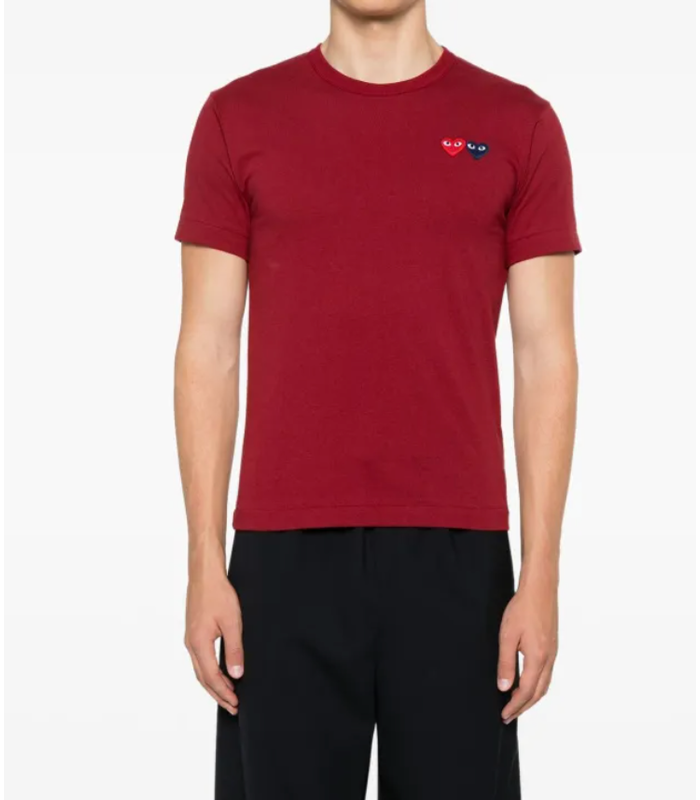 T-SHIRT DOUBLE BURGENDY EMBLEM BURGUNDY