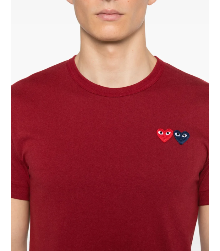 T-SHIRT DOUBLE BURGENDY EMBLEM BURGUNDY