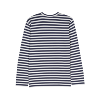 PLAY T-SHIRT DOUBLE BURGENDY EMBLEM KNIT NAVY