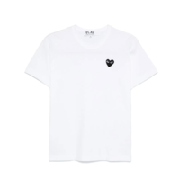 T-SHIRT BLACK BLACK HEART WHITE