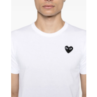 T-SHIRT BLACK BLACK HEART WHITE