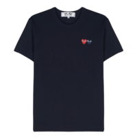 T-SHIRT DOUBLE BURGENDY EMBLEM NAVY