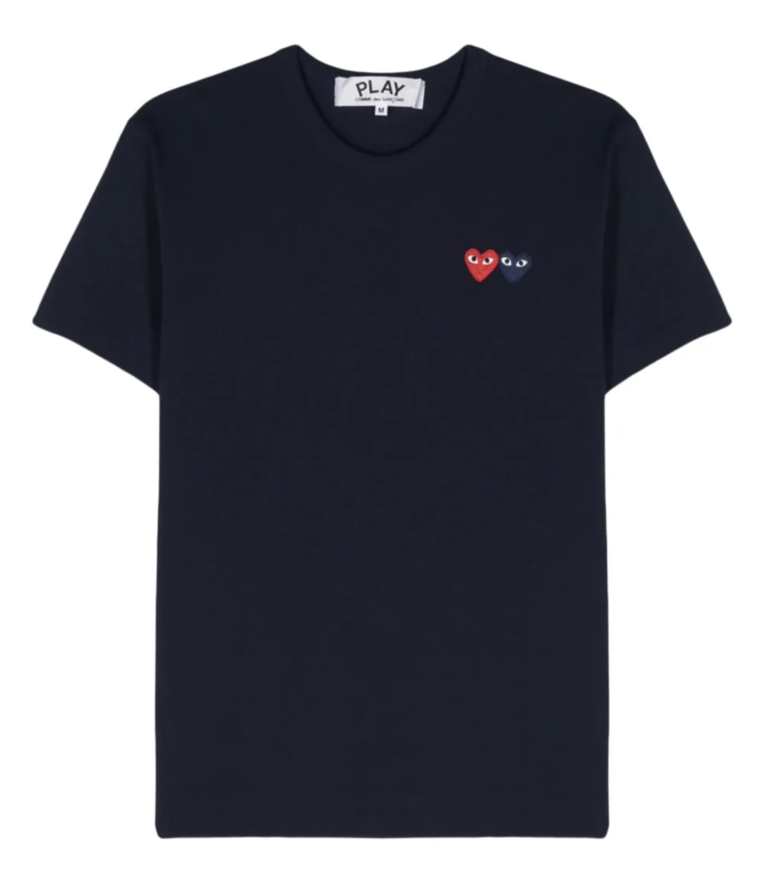 T-SHIRT DOUBLE BURGENDY EMBLEM NAVY