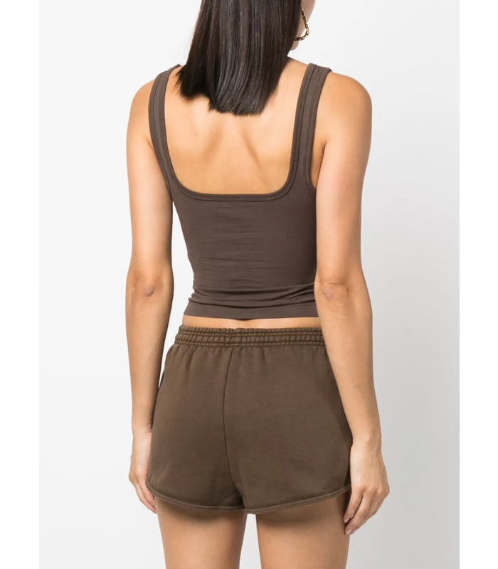 SQUARE NECK TANK BRUNETTE