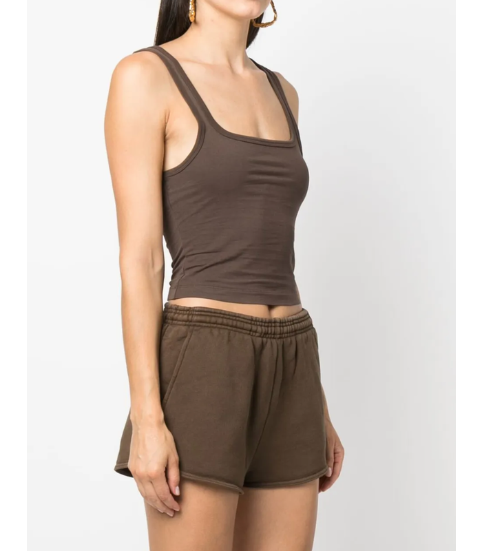 SQUARE NECK TANK BRUNETTE
