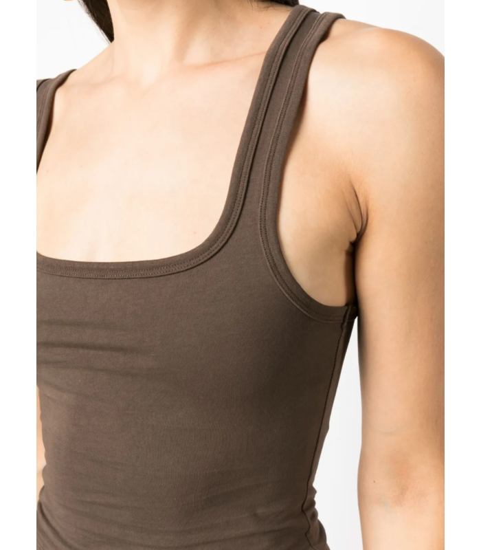 SQUARE NECK TANK BRUNETTE