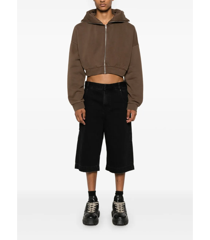 CROPPED FULL ZIP BRUNETTE