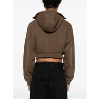 CROPPED FULL ZIP BRUNETTE