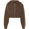 ENTIRE STUDIOS CROPPED FULL ZIP BRUNETTE