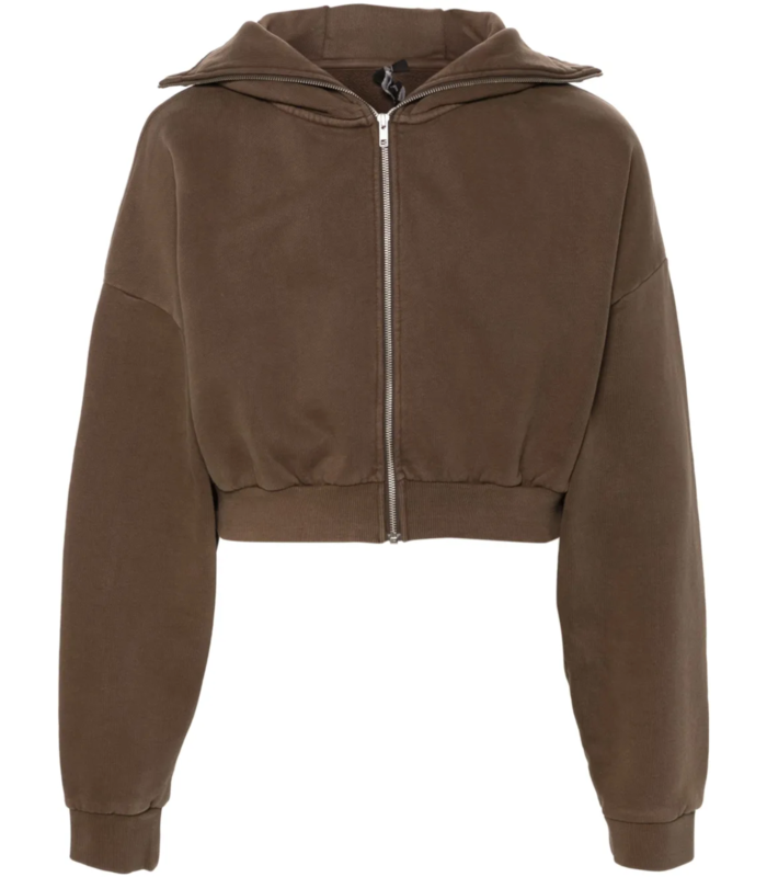 CROPPED FULL ZIP BRUNETTE