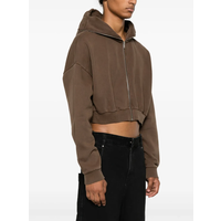 CROPPED FULL ZIP BRUNETTE