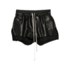 RICK OWENS SHORTS LEATHER BOXERS BLACK
