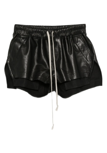 RICK OWENS shorts leather boxers black