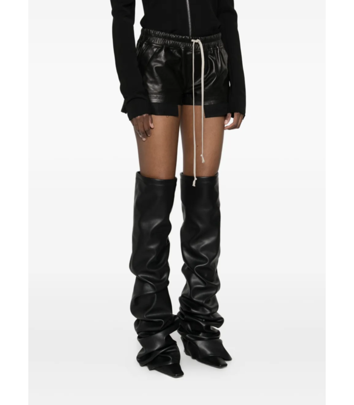 SHORTS LEATHER BOXERS BLACK