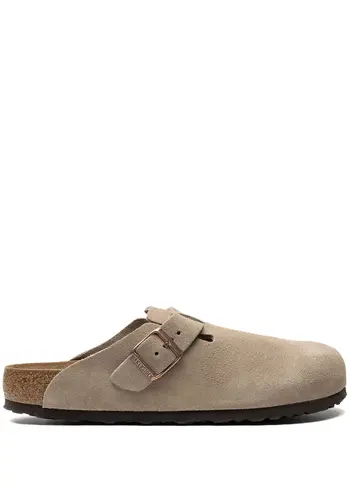 BIRKENSTOCK boston soft footbed suede leather taupe BIRKENSTOCK boston soft footbed suede leather taupe
