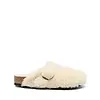 BIRKENSTOCK BOSTON BIG BUCKLE FUR EGGSHELL