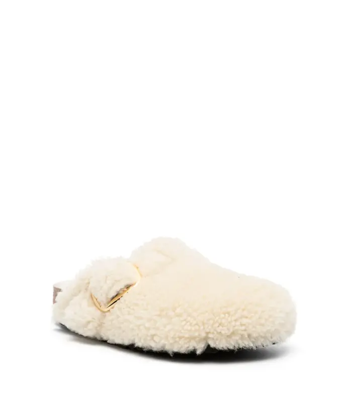 BOSTON BIG BUCKLE FUR EGGSHELL