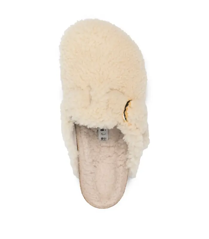 BOSTON BIG BUCKLE FUR EGGSHELL