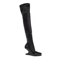 STIVALI IN PELLE CANTILEVER 8 THIGH HIGH BLACK