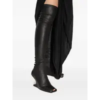 STIVALI IN PELLE CANTILEVER 8 THIGH HIGH BLACK