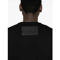 leather logo back patch t-shirt black