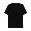 JIL SANDER leather logo back patch t-shirt black